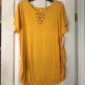NWT Sexy Goldenrod colored t shirt